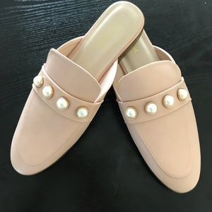 Catherine Malandrino Faux Pearl Mule Flats